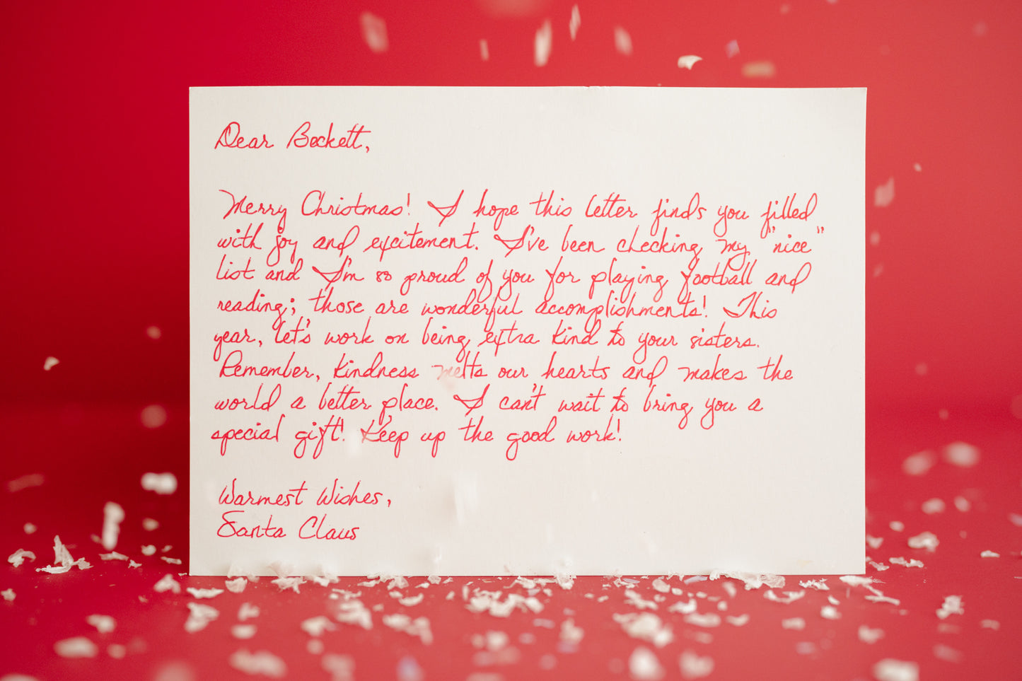 Handwritten Santa Letter