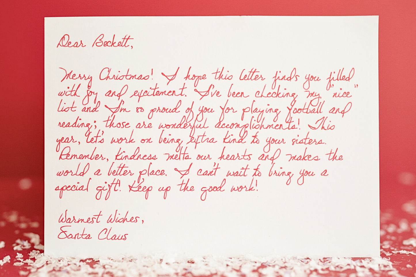 Handwritten Santa Letter