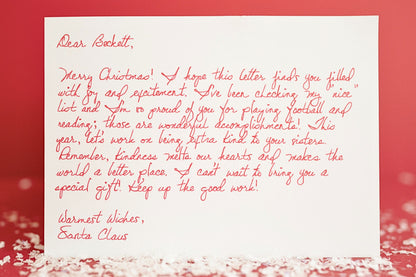 Handwritten Santa Letter