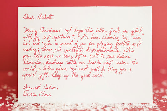 Handwritten Santa Letter
