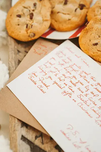 Santa's letter and cookies